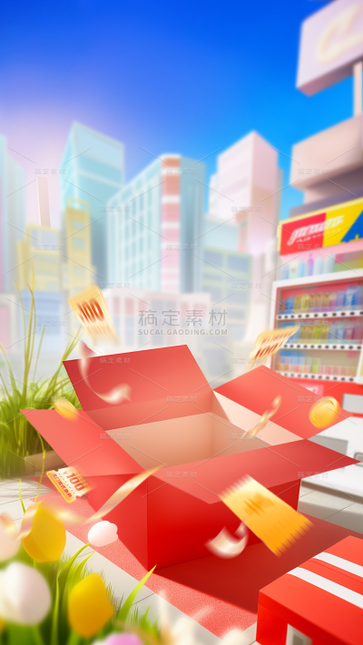618双十一双11双十二双12礼盒展台背景图片