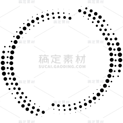 纹理通用黑色半圆点波点元素素材