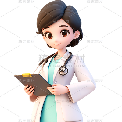 人物系列通用3D皮克斯医生女贴纸