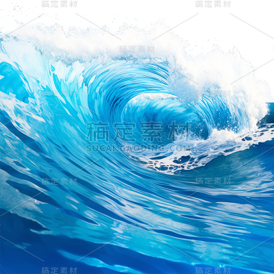 特效通用实景蓝色海浪浪花元素素材