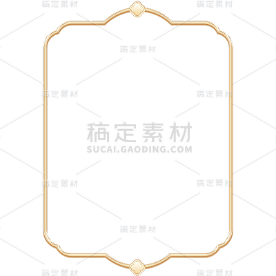 通用金属质感国风文本边框元素贴纸