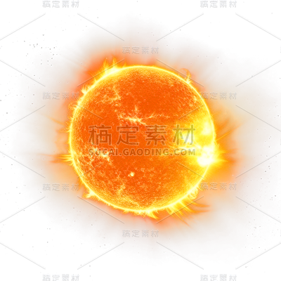 通用3D立体C4D红色火球燃烧太阳元素素材
