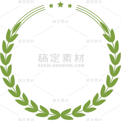 植物通用绿色麦穗边框元素素材