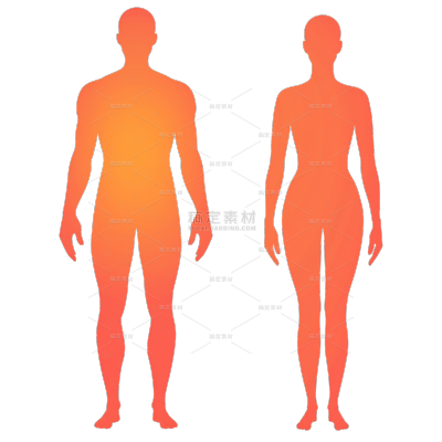 人物系列矢量男女剪影人物（td)