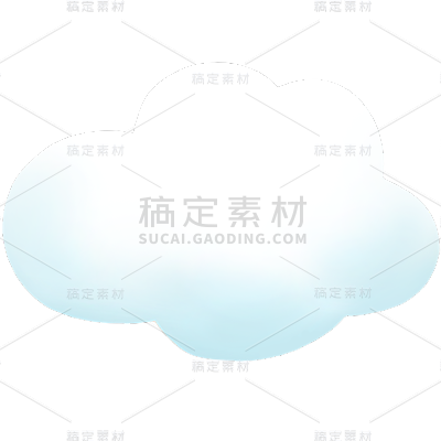 气象系列简单微立体云朵贴纸