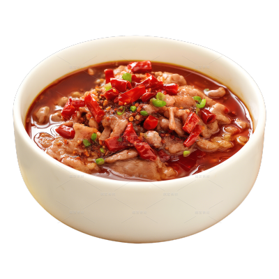 美食系列写实感水煮牛肉元素