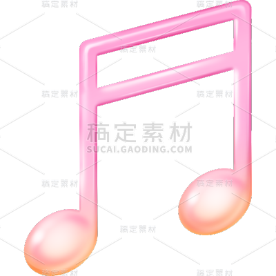 装饰通用拟物渐变音符元素素材