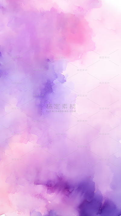 通用简约彩色紫色水彩晕染印染背景