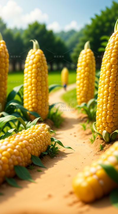 果蔬系列通用3D玉米微缩图片