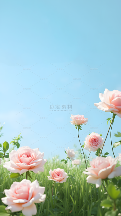 植物系列实景感鲜花花丛背景