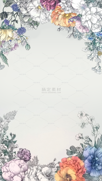 背景系列简约现代风花朵背景