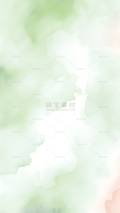 通用简约彩色绿色水彩晕染印染背景