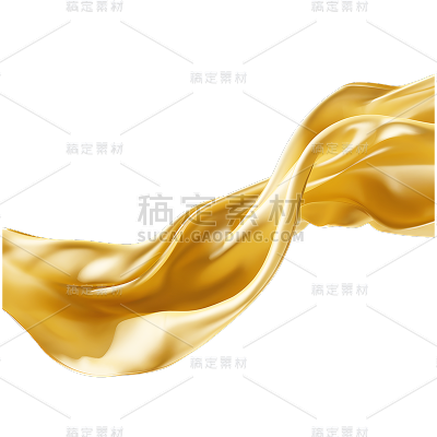通用金色丝带绸带装饰元素