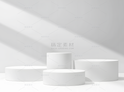 常规系列3D多个圆柱台通用背景素材