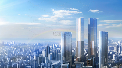 建筑系列通用城市地标建筑远景图片