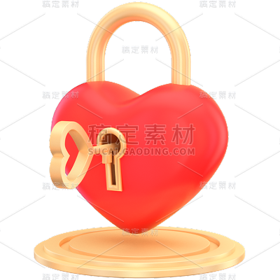 金融金锁3D贴纸套装