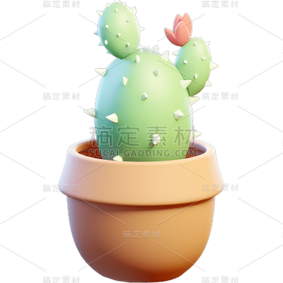 立体风绿植植物贴纸