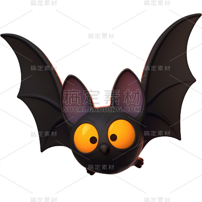 万圣节通用卡通可爱立体小元素贴纸