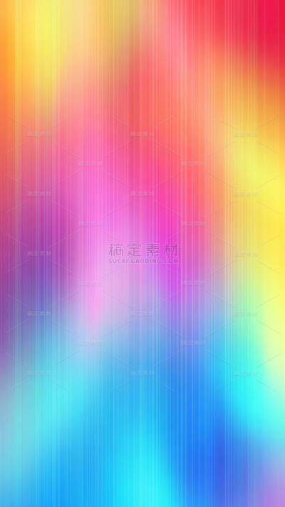 气象系列插画彩虹背景
