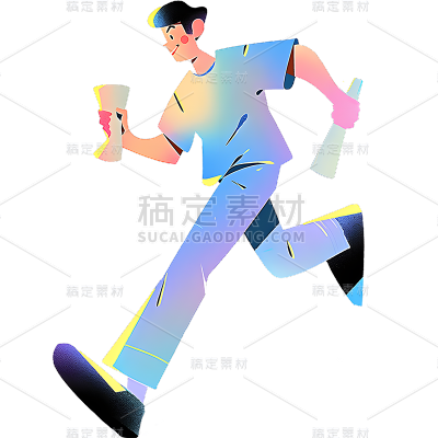 通用手绘插画求职人物职场单人人物贴纸