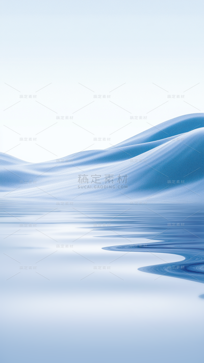 背景系列浅蓝色山脉河流背景