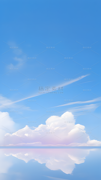 通用天空展台蓝色背景