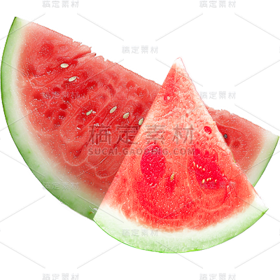 夏季果蔬系列实景半圆三角西瓜通用元素素材