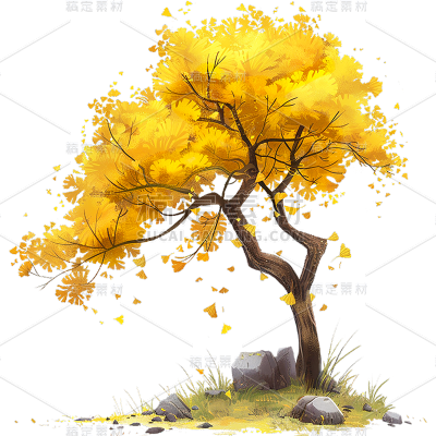 植物通用插画树元素素材