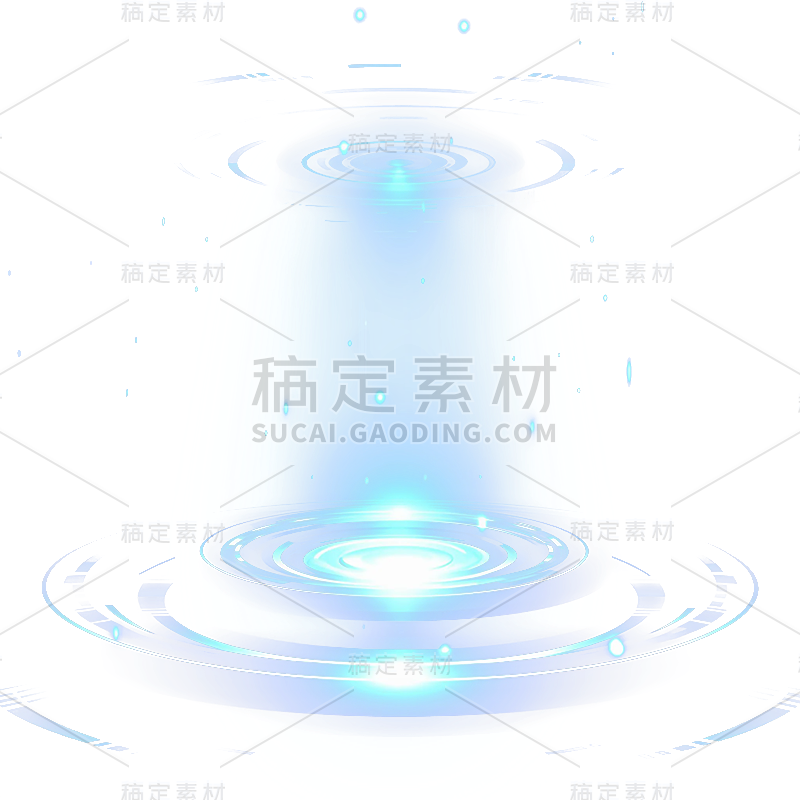科技风系列科技展台-光效立体展台通用元素素材