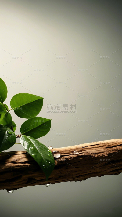 美妆系列简约自然纯色产品展台背景
