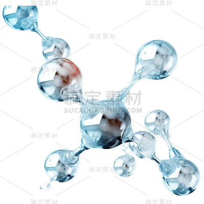 3D化学分子贴纸