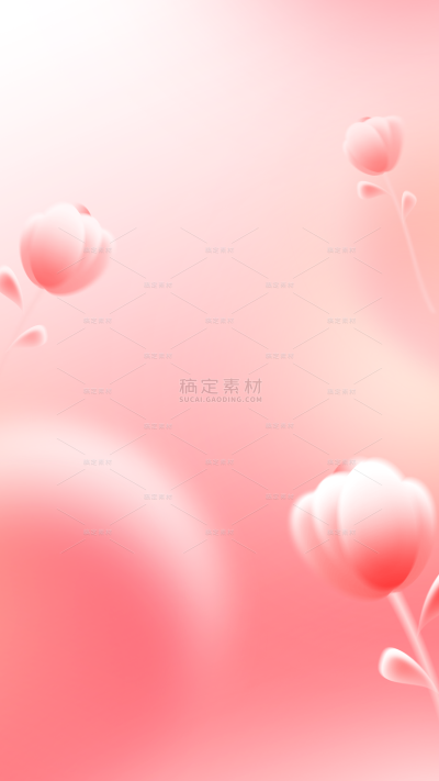常规弥散风花朵渐变背景