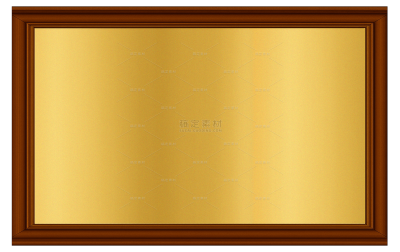 边框系列写实金色木框边框相框元素（td）