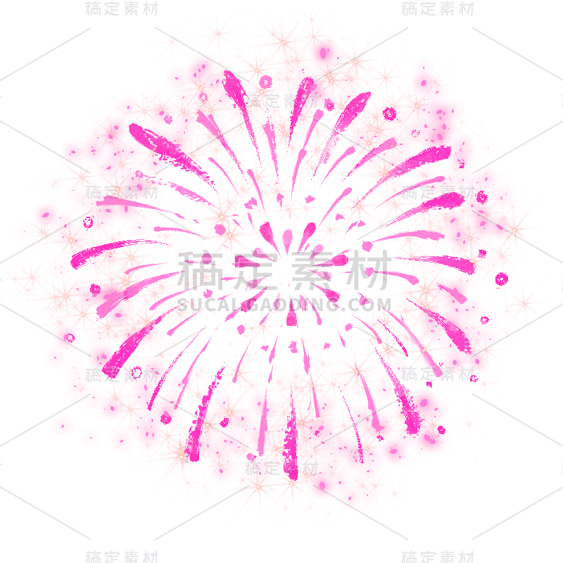 国庆节十一插画烟花元素素材