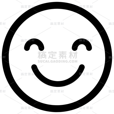 装饰系列简约笑脸装饰图标（td）