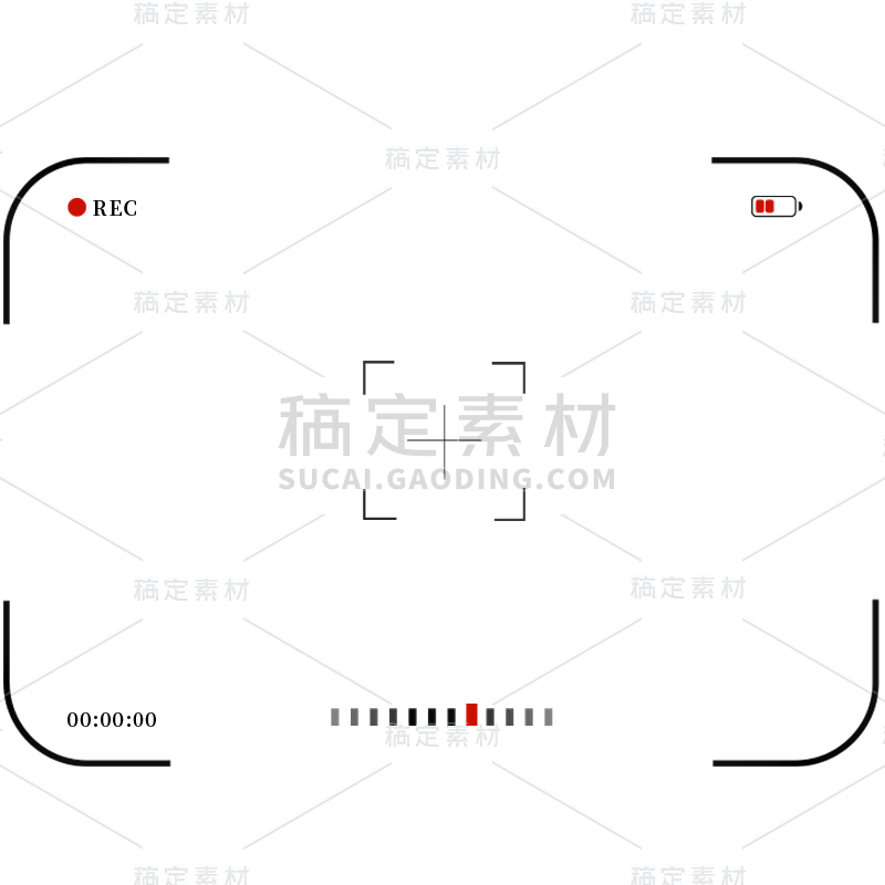 通用简约取景器边框元素素材