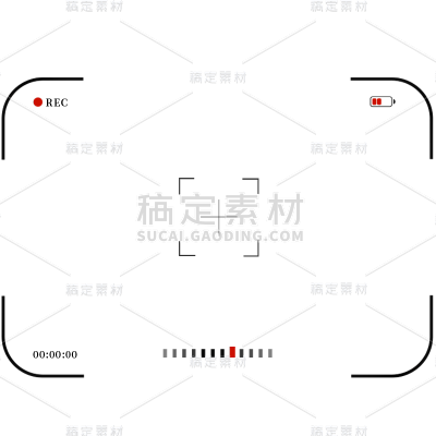 通用简约取景器边框元素素材