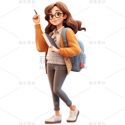 3D人物动作静态贴纸