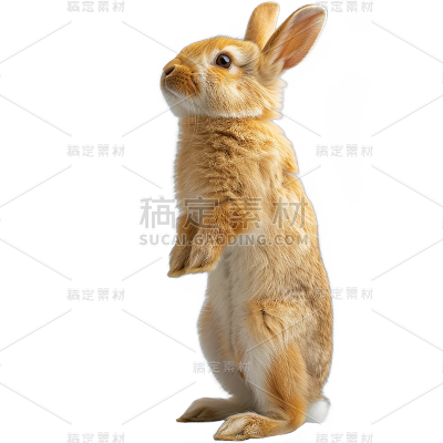 通用-写实黄兔子贴纸 动物系列