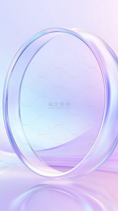 常规简约感玻璃丝带展台背景