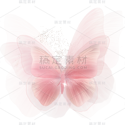 动物系列多层手绘蝴蝶元素贴纸