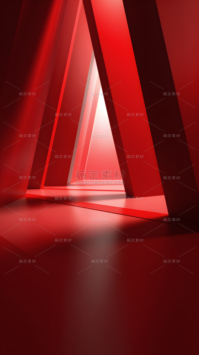 通用简约立体现代感时尚感红色空间背景