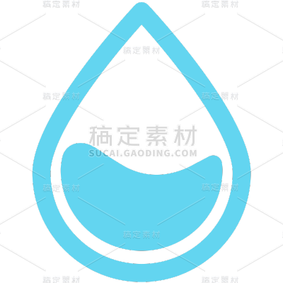 矢量扁平水滴图标