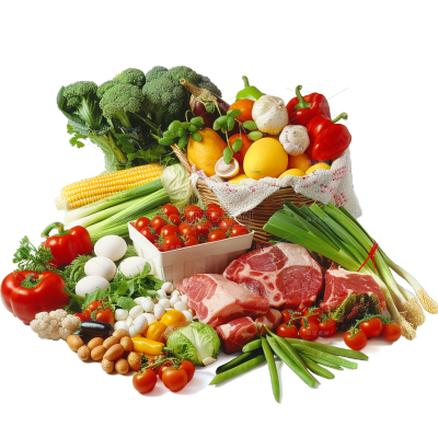 果蔬通用写实多品类蔬菜肉蛋奶组合
