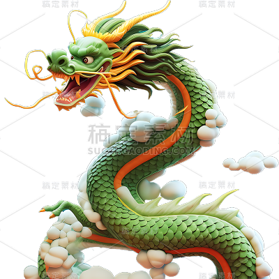 新年春节新春龙年2024立体3D龙元素