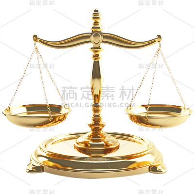 金色天平立体感贴纸