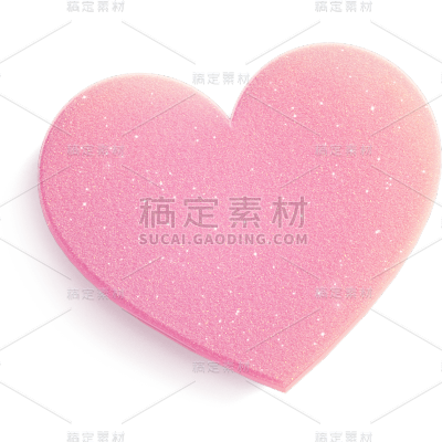 3D立体C4D磨砂装饰爱心元素素材