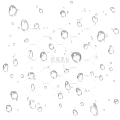 特效系列写实感立体平铺水滴水珠元素