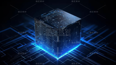c4d酷炫AI人工智能三维立体科技芯片