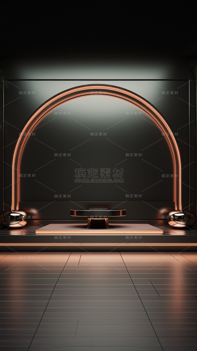 3D三维立体空间黑色背景